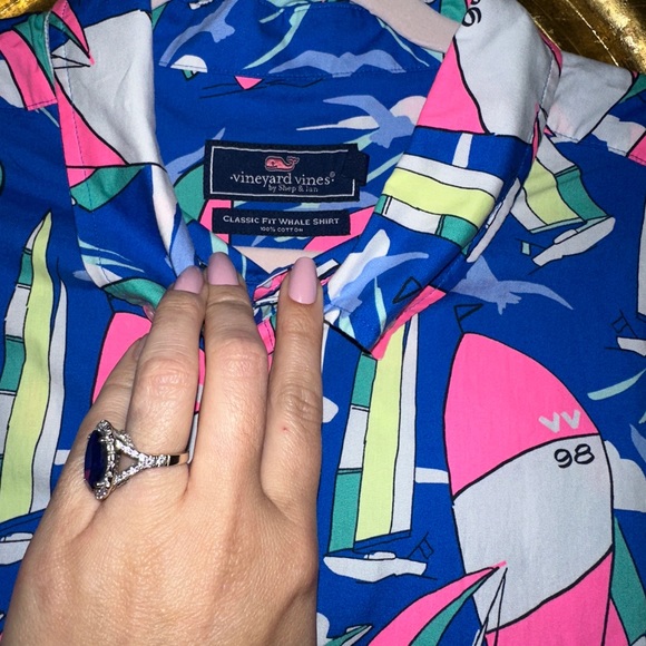 NWT Vineyard Vines Sailboats Regatta Button up Shirt - Picture 4 of 5